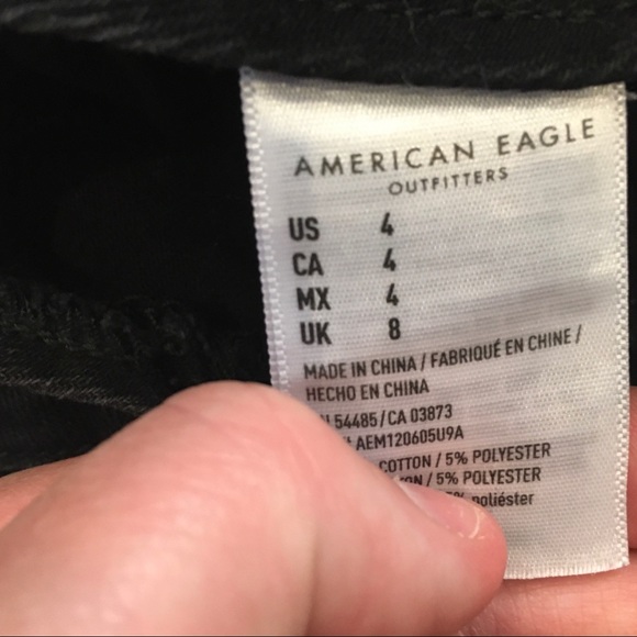 American Eagle black tie paper bag shorts - Picture 4 of 5